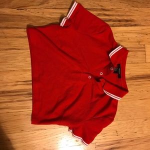 Red collared neck crop top. Forever 21